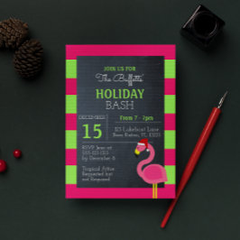 Pink Flamingo Tropical Feiertag Einladung