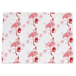 Pink Flamingo Tropical Festival Weihnachten Große Geschenktüte