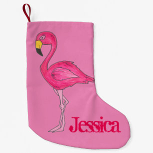 Pink Flamingo Tropical Paradise Island Bird Kleiner Weihnachtsstrumpf