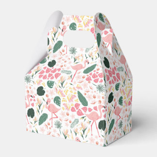 Pink Flamingo Tropical Pattern Gefälligkeitsbox Geschenkschachtel