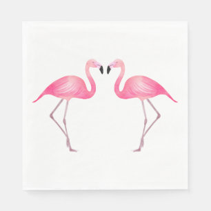 Pink Flamingo Tropical Wedding Brautparty Luau Serviette