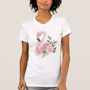 Pink Flamingo Tropical Wedding Bridesmaid T-Shirt