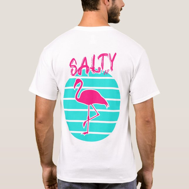 Pink Flamingo von Salty AF T-Shirt (Rückseite)