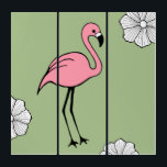 Pink Flamingo Wall Art Deco Triptychon<br><div class="desc">Das Design aus der Originalkunst.</div>