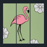 Pink Flamingo Wall Art Deco Triptychon<br><div class="desc">Das Design aus der Originalkunst.</div>