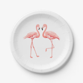 Pink Flamingo Wedding Brautparty Liebe Luau Pappteller