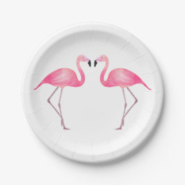 Pink Flamingo Wedding Brautparty Tropical Luau Pappteller