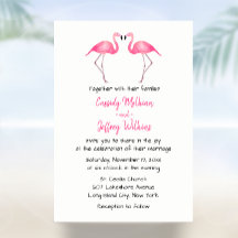 Pink Flamingo Wedding Tropical Summer Beach
