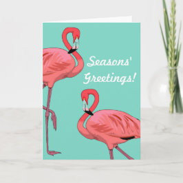 Pink Flamingo Weihnachtsfeiertage Frohe Festtage Feiertagskarte