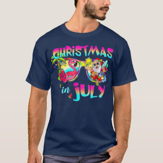 Pink Flamingo Weihnachtsmannmütze Weihnachten im J T-Shirt