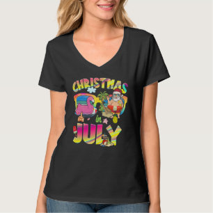 Pink Flamingo Weihnachtsmannmütze Weihnachten im J T-Shirt