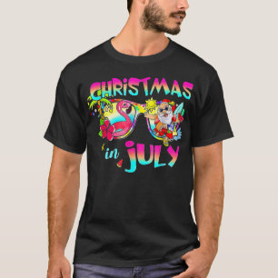 Pink Flamingo Weihnachtsmannmütze Weihnachten im J T-Shirt