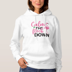 Pink Flamingo Womens flock down Ruhe anpassen Hoodie