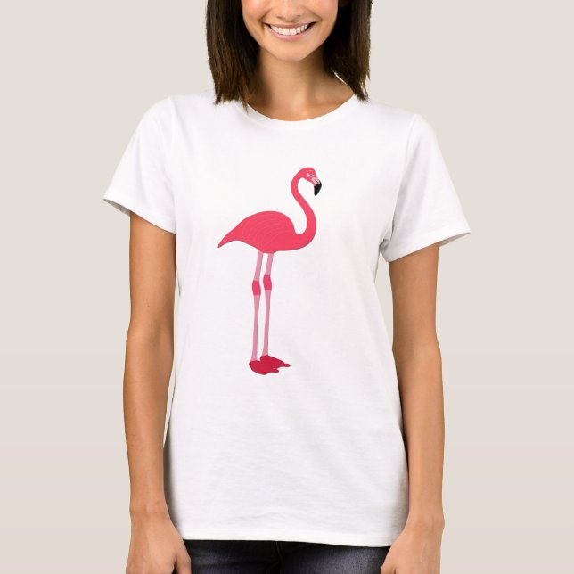 Pink Flamingo Women's Light Colored T - Shirt (Vorderseite)