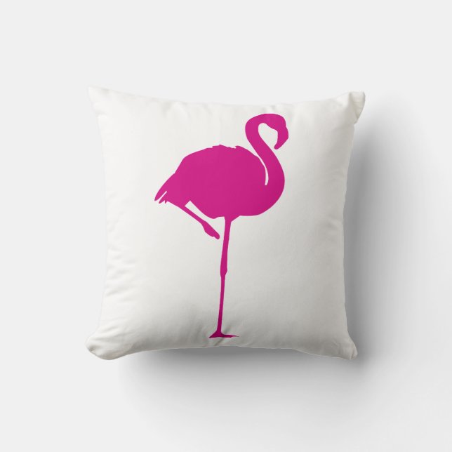 Pink-Flamingo-Wurfs-Kissen 16" x 16" Kissen (Vorderseite)