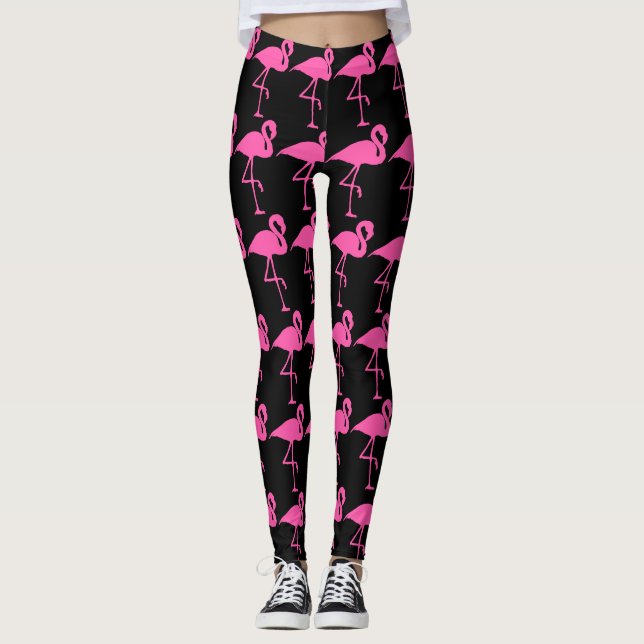 PINK FLAMINGO YOGA PANTS LEGGINGS (Vorderseite)