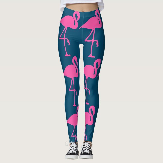 PINK FLAMINGO YOGA PANTS LEGGINGS (Vorderseite)