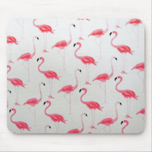 Pink Flamingo Zeichnend Flamingo Artist Pink White Mousepad
