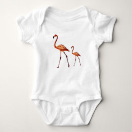 Pink Flamingos Baby Jersey Bodysuit Baby Strampler