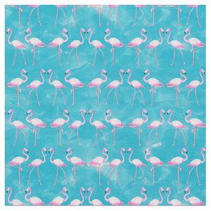 Pink Flamingos Beach Summer Stoff