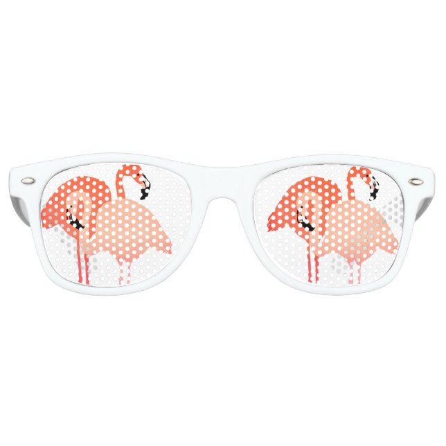 Pink Flamingos Beach Wedding Sonnenbrille (Vorderseite)