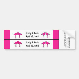 Pink Flamingos Custom Water Flasche Labels Autoaufkleber