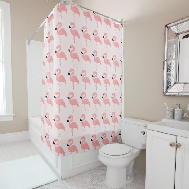 Pink Flamingos Design Duschvorhang (Beispiel)