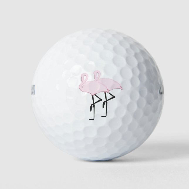 Pink Flamingos Golfball (Vorderseite)