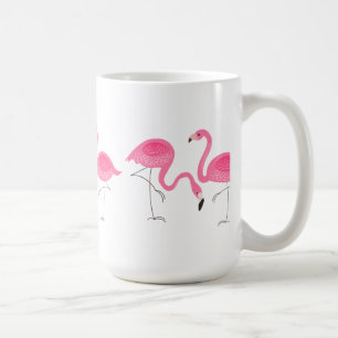 Pink Flamingos Illustration Kaffeetasse