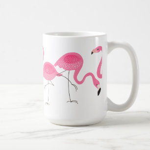 Pink Flamingos Illustration Tasse