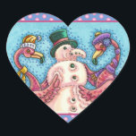 PINK FLAMINGOS MACHEN SNOWMAN, FUNNY CHRISTMAS VÖG Herz-Aufkleber<br><div class="desc">ALBERNE FLAMINGOS MACHEN PINK SNOWMAN. STELLEN SIE SICH BITTE SICHER. URLAUBSTICKER *Anpassen ... .Suchen nach übereinstimmenden Elementen Susan Brack Designs</div>