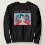 PINK FLAMINGOS MACHEN SNOWMAN, FUNNY CHRISTMAS VÖG SWEATSHIRT<br><div class="desc">FLAMINGOS MACHEN PINK SNOWMEN. ADORABLE "MERRY PINK CHRISTMAS" FERIEN SWEATSHRIT *Anpassen ... . Mehr Farben,  Stile und Gender Susan Brack Designs</div>