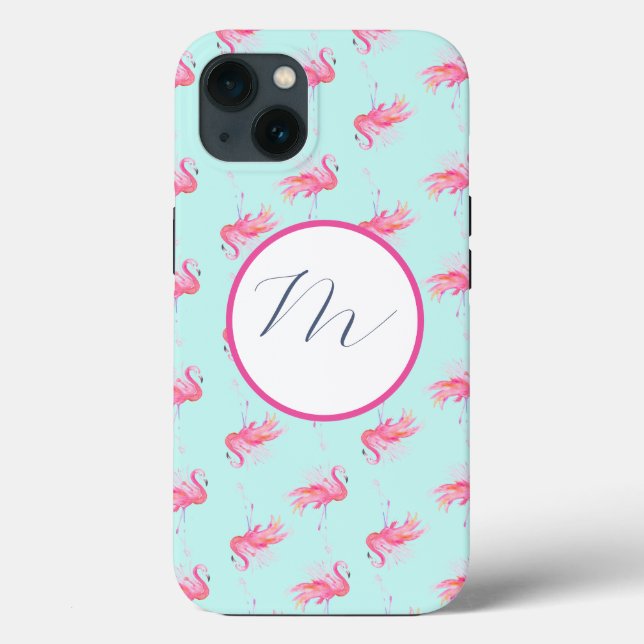 Pink Flamingos Muster Tropical Phone Case (Rückseite)