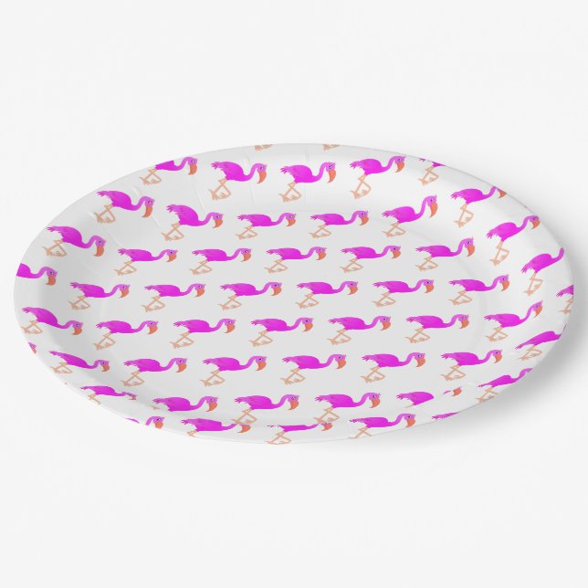 Pink Flamingos Paper Teller - Ihre Farben (Schrägansicht)