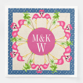 Pink Flamingos Party Goods Napkins Serviette