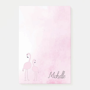 Pink Flamingos Personalisiert Post-it Klebezettel