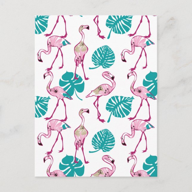 Pink Flamingos Postkarte (Vorderseite)