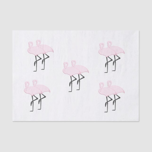 Pink Flamingos Seidenpapier (Vorderseite)