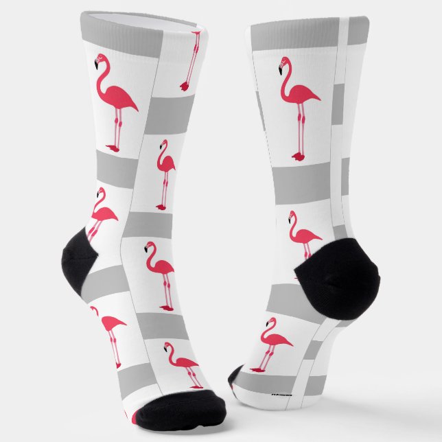Pink Flamingos Socks HAMbWG Socken (Gewinkelt)