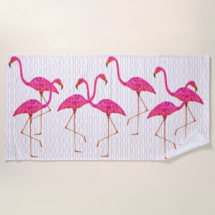 Pink Flamingos Strandtuch