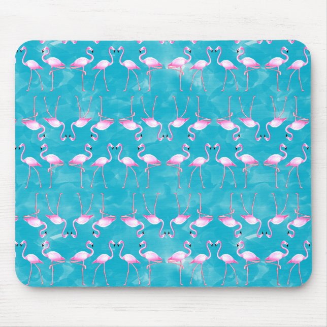 Pink Flamingos Summer Beach Mousepad (Vorne)