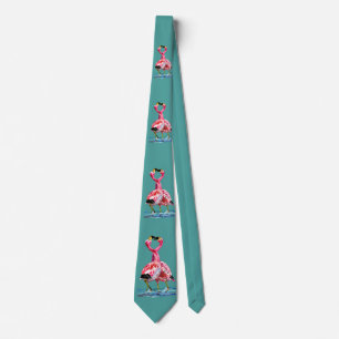 Pink Flamingos Tango Neck Tie - Ihre Farben Krawatte