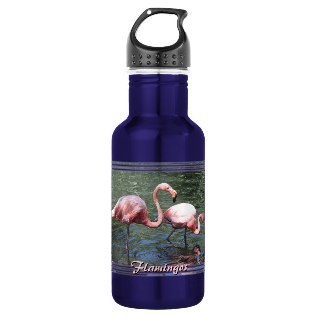Pink Flamingos Trinkflasche (Vorderseite)