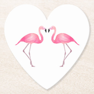 Pink Flamingos Tropical Wedding, Party, Luau Beach Untersetzer