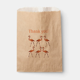 Pink Flamingos Vielen Dank Custom Kraft Gevor Bag Geschenktütchen