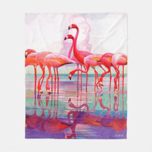 Pink Flamingos von Francis Lee Jaques Fleecedecke