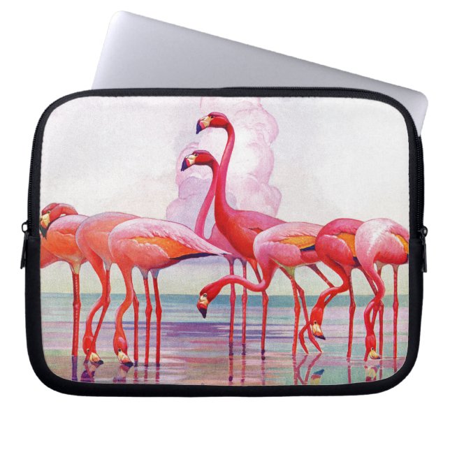 Pink Flamingos von Francis Lee Jaques Laptopschutzhülle (Vorderseite)