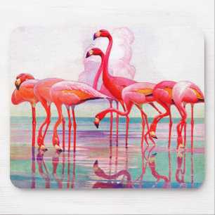 Pink Flamingos von Francis Lee Jaques Mousepad