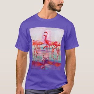 Pink Flamingos von Francis Lee Jaques T-Shirt