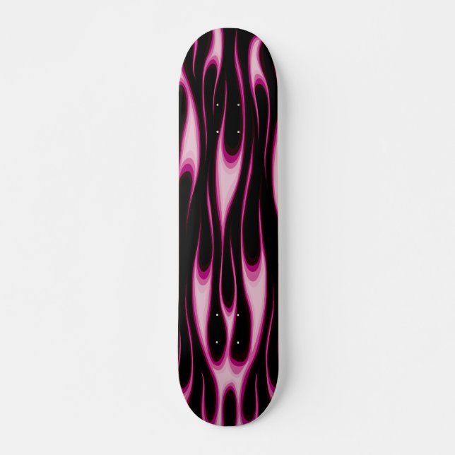 Pink-Flammen Skateboard (Vorne)